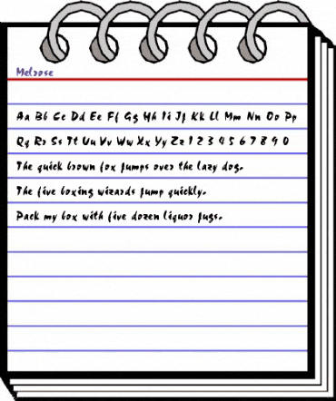 Melrose Regular animated font preview