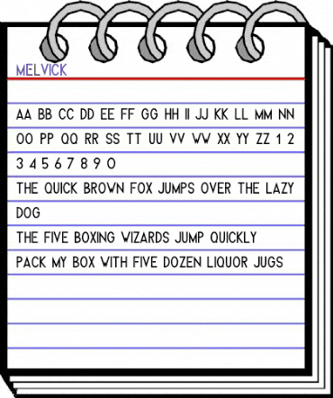 Melvick Regular animated font preview