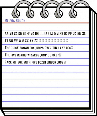 Melvis Free Rough animated font preview Melvis Free Rough animated font preview