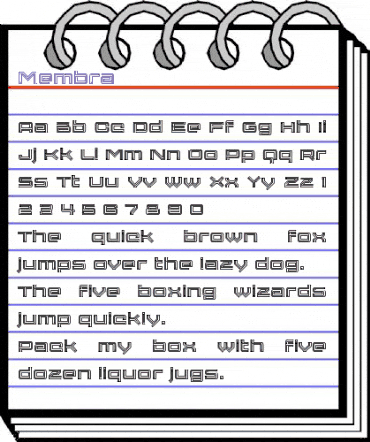 Membra Regular animated font preview