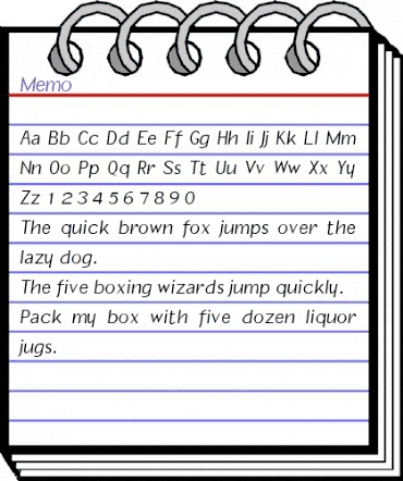 Memo Regular animated font preview