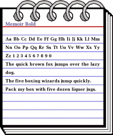 Memoir Bold animated font preview Memoir Bold animated font preview