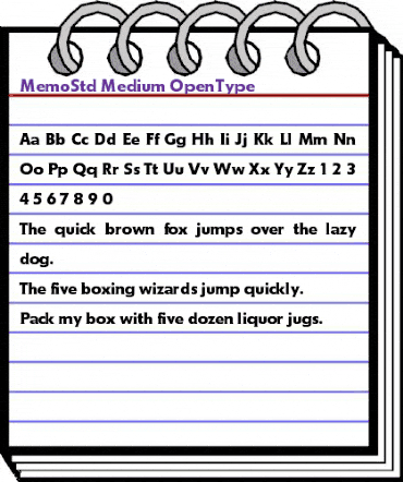 Memo Std Medium animated font preview Memo Std Medium animated font preview