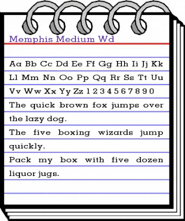 Memphis-Medium Wd Regular animated font preview