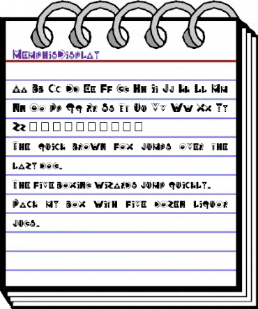 MemphisDisplay Regular animated font preview