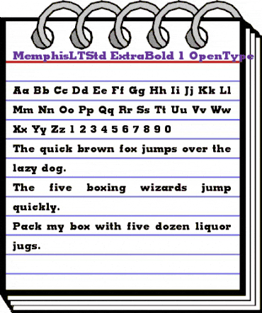 Memphis LT Std Extra Bold animated font preview Memphis LT Std Extra Bold animated font preview