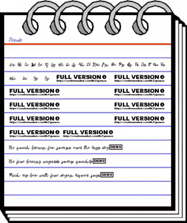 Mendy Regular animated font preview