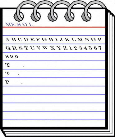 MEngravers-Size One Lefty Regular animated font preview