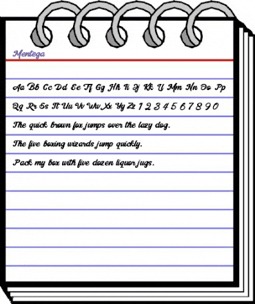 Mentega Regular animated font preview
