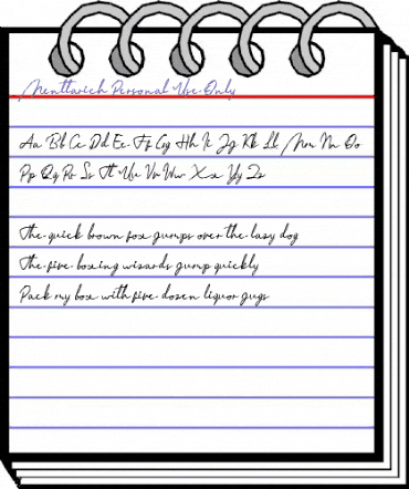 Menttarich Personal Use Only Regular animated font preview Menttarich Personal Use Only Regular animated font preview