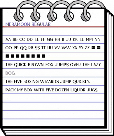 Meramoon Regular animated font preview