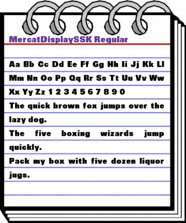 MercatDisplaySSK Regular animated font preview