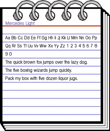 Mercedes-Light Regular animated font preview