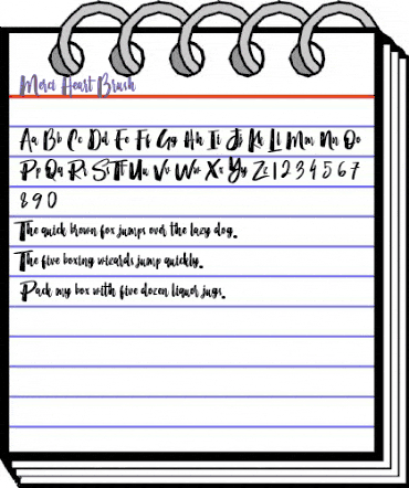Merci Heart Brush Regular animated font preview Merci Heart Brush Regular animated font preview