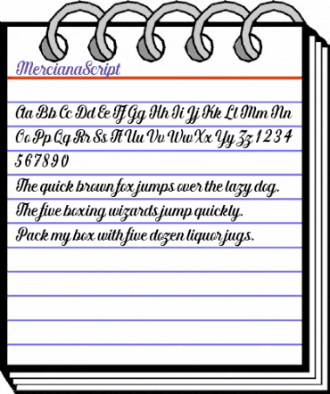 Merciana Script Regular animated font preview Merciana Script Regular animated font preview