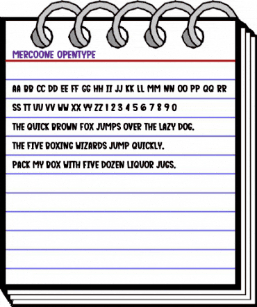 Mercoone Regular animated font preview Mercoone Regular animated font preview