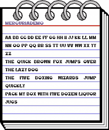 MercuriaDemo Regular animated font preview MercuriaDemo Regular animated font preview