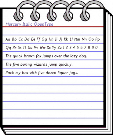 Mercury Italic animated font preview Mercury Italic animated font preview