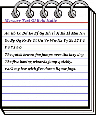 Mercury Text G1 Bold Italic animated font preview Mercury Text G1 Bold Italic animated font preview