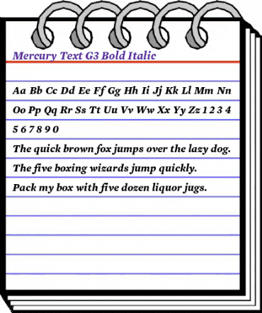 Mercury Text G3 Bold Italic animated font preview Mercury Text G3 Bold Italic animated font preview