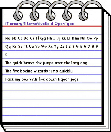 Mercury AlternativeBold animated font preview Mercury AlternativeBold animated font preview