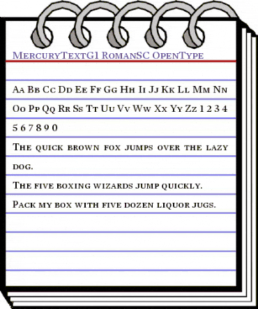 Mercury Text G1 Roman SC animated font preview Mercury Text G1 Roman SC animated font preview