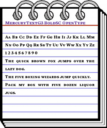 Mercury Text G3 Bold SC animated font preview