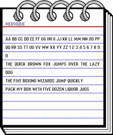 Merhique Regular animated font preview Merhique Regular animated font preview