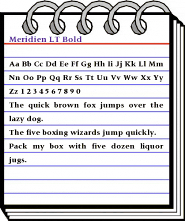 Meridien LT Roman Bold animated font preview Meridien LT Roman Bold animated font preview