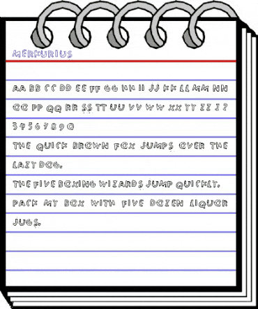 Merkurius Regular animated font preview