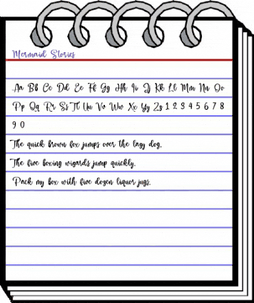 Mermaid Stories Regular animated font preview