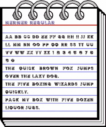 Mermer Regular animated font preview