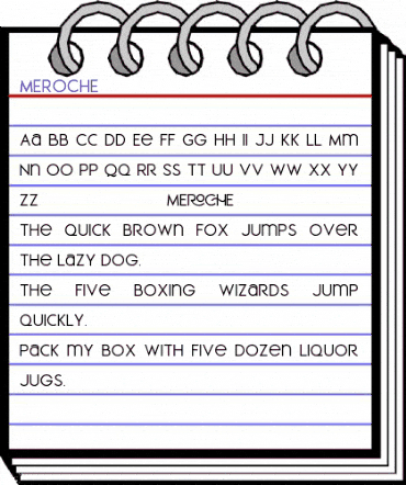 MEROCHE Regular animated font preview MEROCHE Regular animated font preview