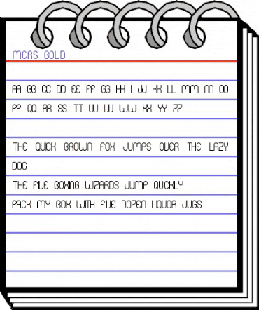 Mers Bold Bold animated font preview