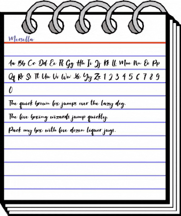 Mersella Regular animated font preview