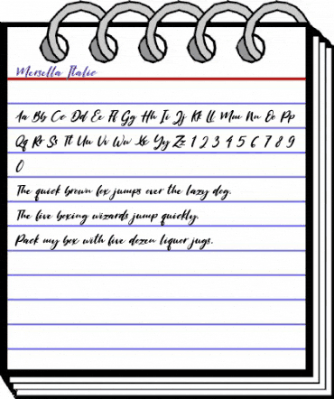 Mersella Italic animated font preview