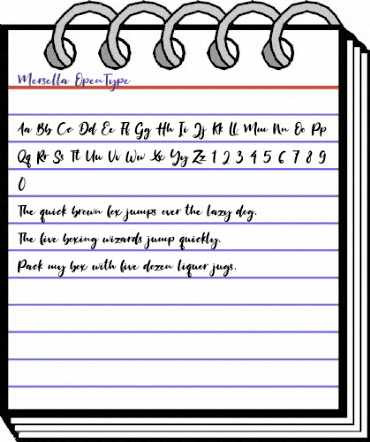 Mersella Regular animated font preview