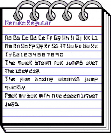Meruko Regular animated font preview Meruko Regular animated font preview