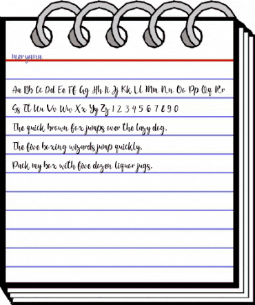 meryana Regular animated font preview