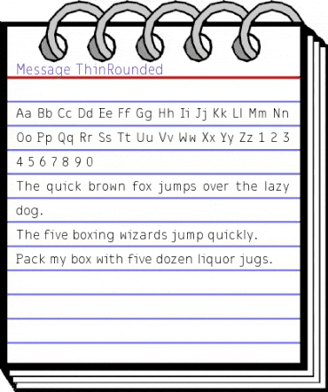 Message-ThinRounded Regular animated font preview