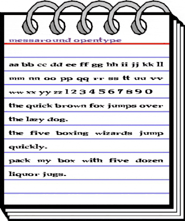 Messaround Regular animated font preview