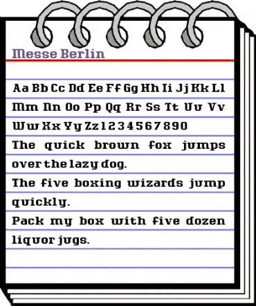 Messe Berlin Regular animated font preview Messe Berlin Regular animated font preview