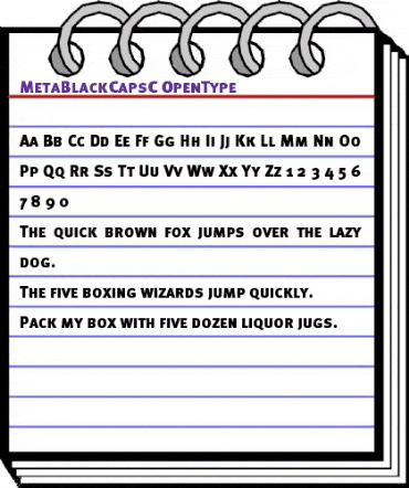 MetaBlackCapsC Regular animated font preview