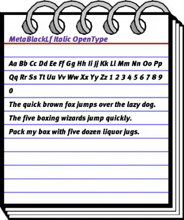 Meta Black Lf Italic animated font preview Meta Black Lf Italic animated font preview