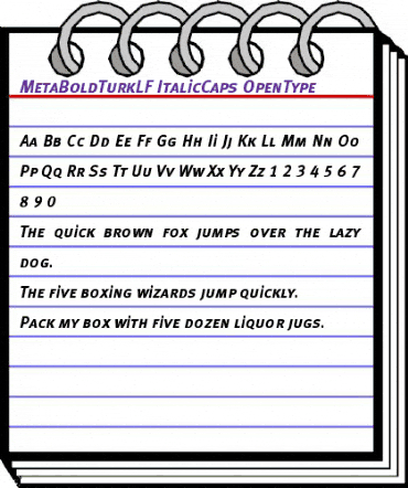 MetaBoldTurkLF ItalicCaps animated font preview MetaBoldTurkLF ItalicCaps animated font preview