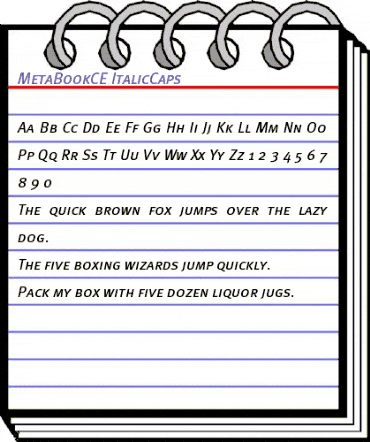 MetaBookCE Medium animated font preview