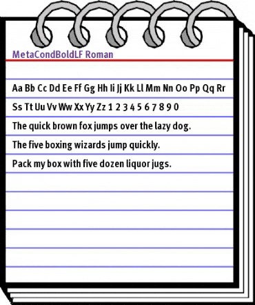 MetaCondBoldLF Roman animated font preview MetaCondBoldLF Roman animated font preview