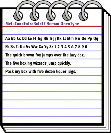 MetaCondExtraBoldLF Roman animated font preview MetaCondExtraBoldLF Roman animated font preview