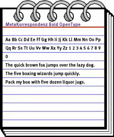 MetaKorrespondenz Bold animated font preview MetaKorrespondenz Bold animated font preview