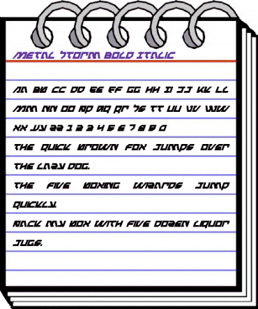 Metal Storm Bold Italic Bold Italic animated font preview Metal Storm Bold Italic Bold Italic animated font preview